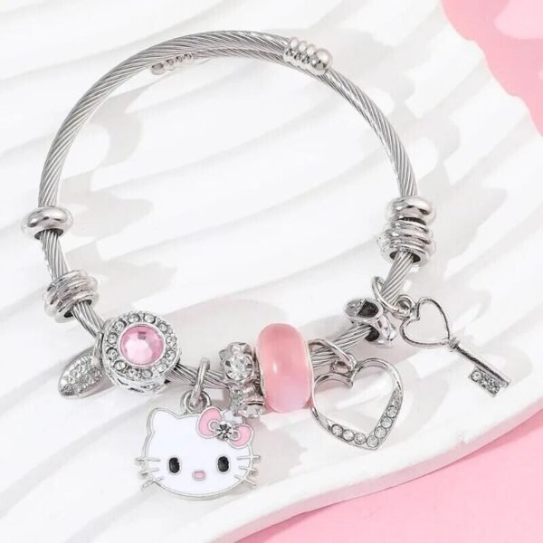 Hello Kitty Y2K Cute Charm Bracelets Sanrio - Anime Kawaii Rhinestone Jewelry