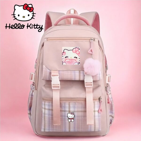 Hello Kitty Backpack Large Capacity Shoulder Bag Student travel Waterproof Pink